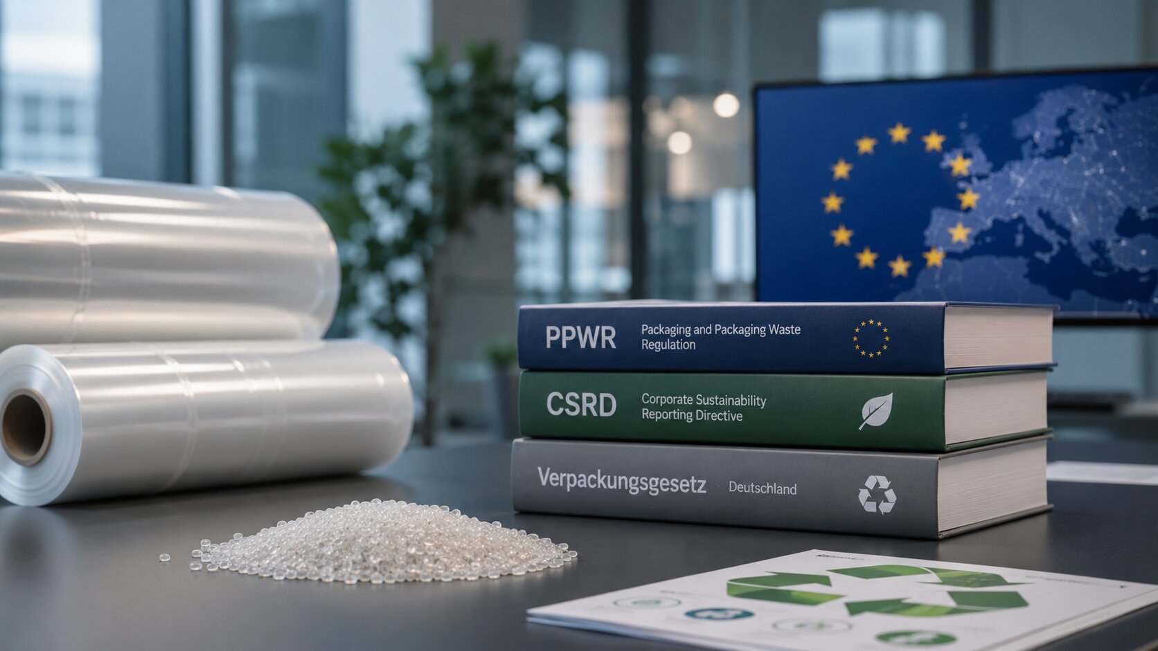 PPWR, CSRD und das deutsche Verpackungsgesetz: regulatorischer Rahmen für PCR