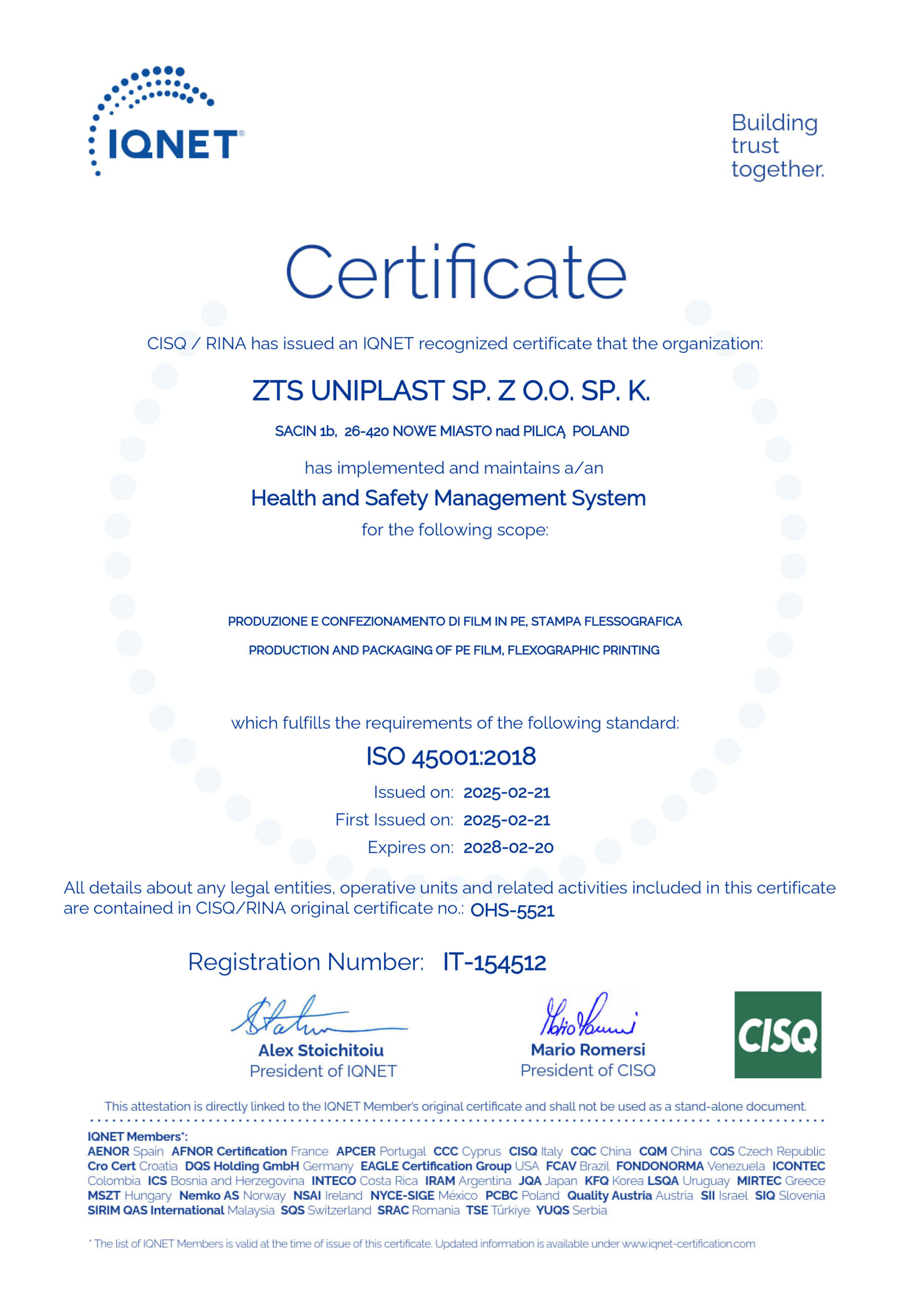 ISO 45001:2018
