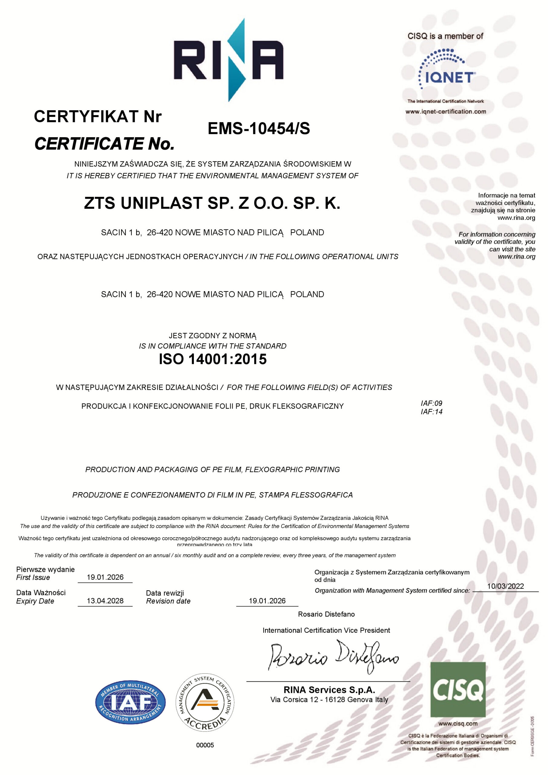 ISO 14001:2015